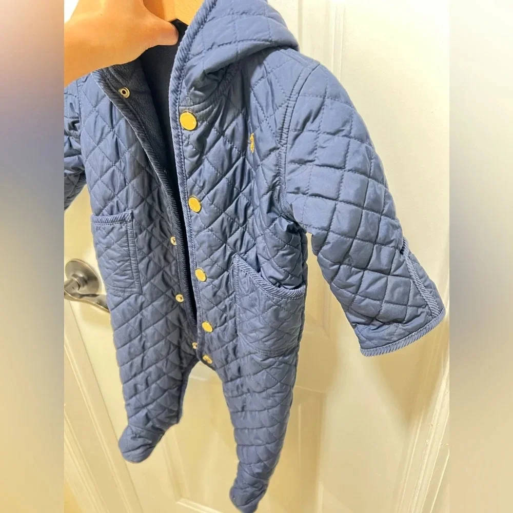 RALPH LAUREN Hooded Barn Bunting Siz6M